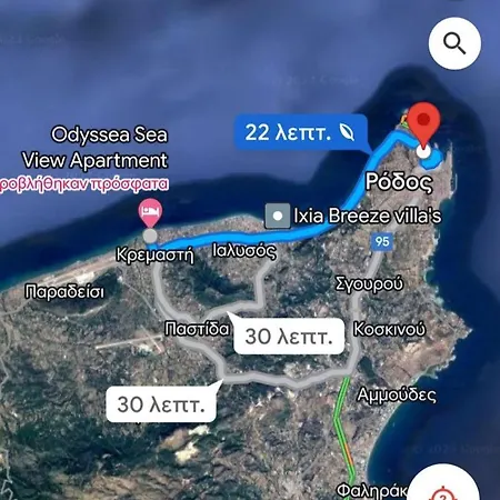 Odyssea Seaside With Sea View And Pool Кремасти